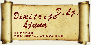Dimitrije Ljuna vizit kartica